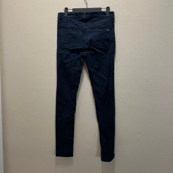 rag & bone Skinny Jeans Navy Blue Mid-Rise Dark Wash Cotton Stretch Size 28 - Picture 4 of 9